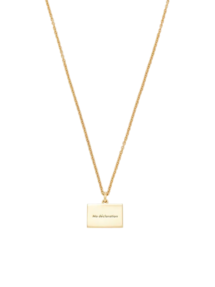 Yellow gold statement pendant