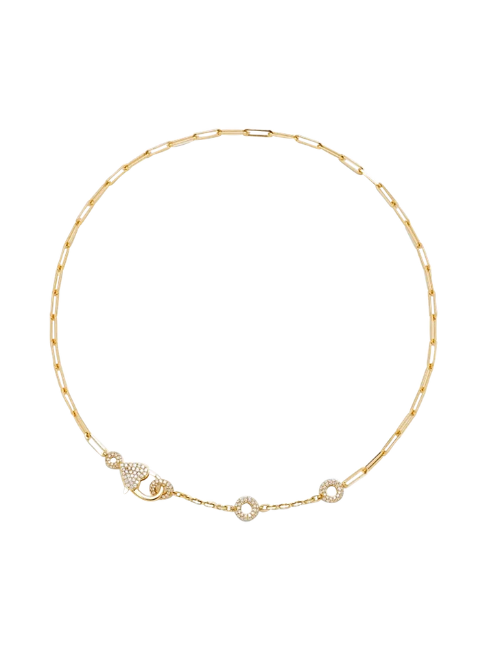 Solitaire necklace donuts diamonds gm yellow gold