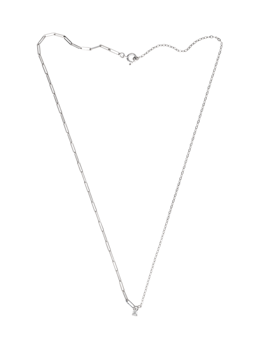 Pear diamond mixed-chain necklace photo