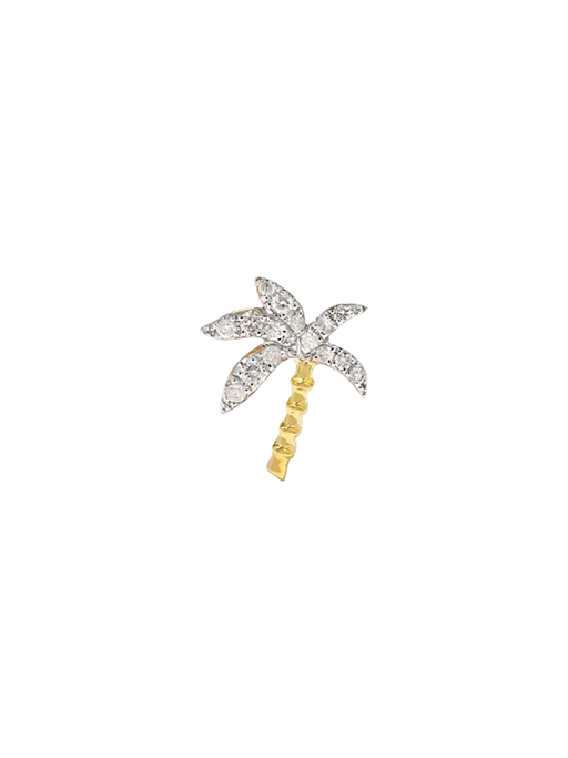 Chip palm diamonds yellow gold photo