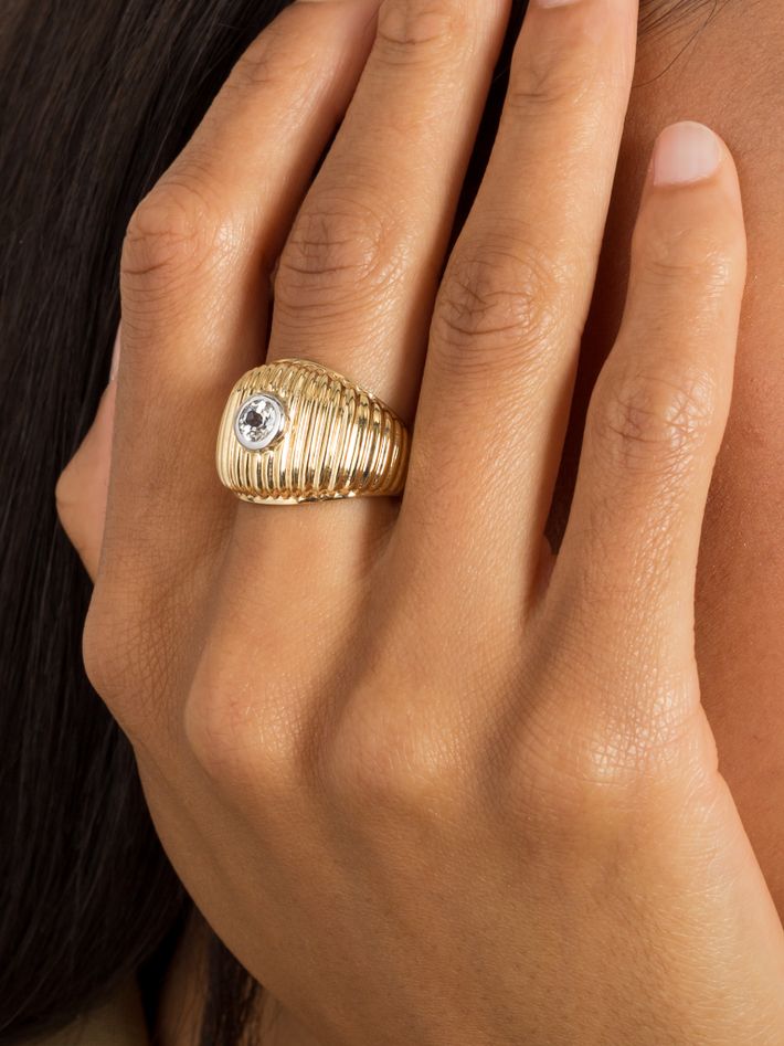Maxi berlingot yellow gold ring