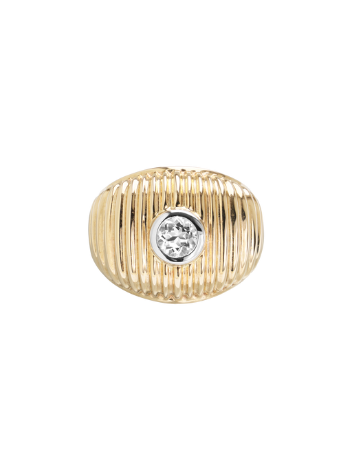 Maxi berlingot yellow gold ring photo