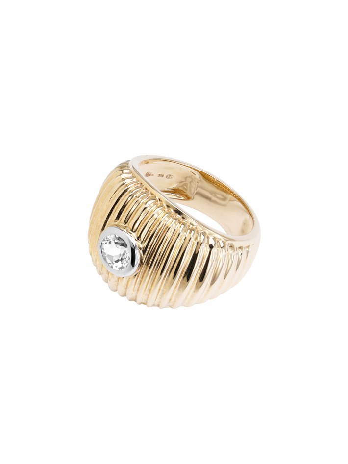 Maxi berlingot yellow gold ring