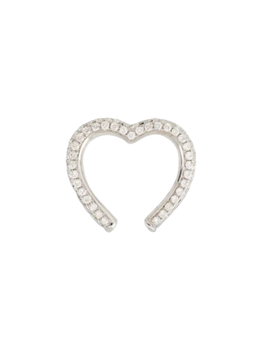 White gold diamond heart clip photo