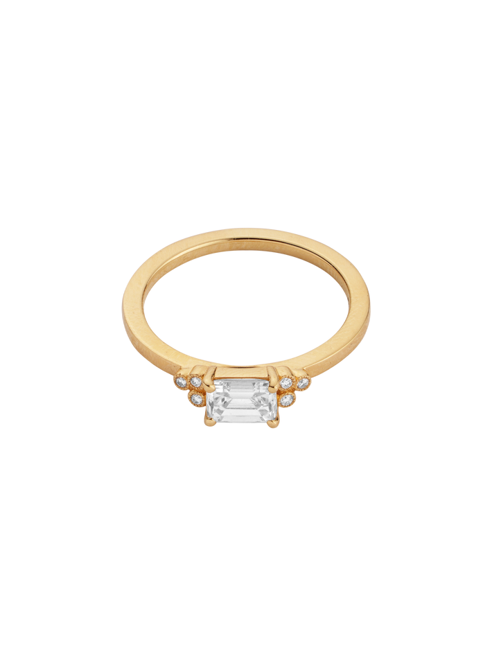Mon cheri emerald cut diamond engagement ring