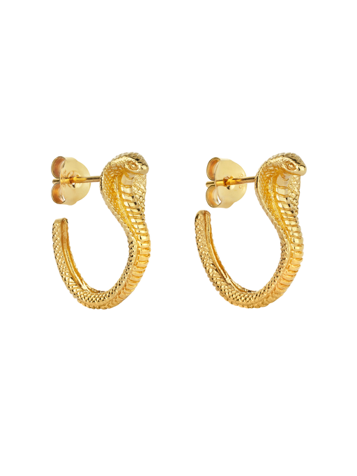 Cobra hoop earrings gold photo