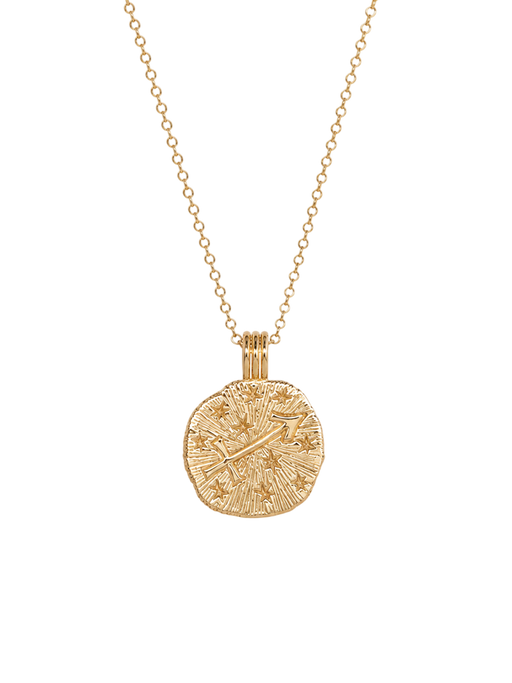 Sun in sagittarius necklace - 22k gold vermeil photo