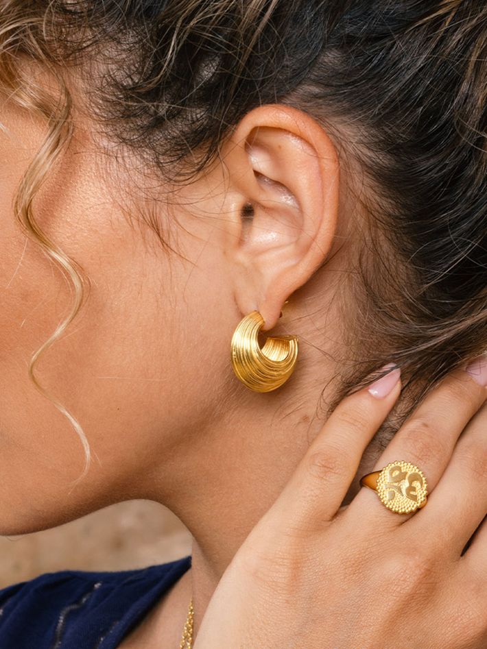 Rae hoop earrings gold