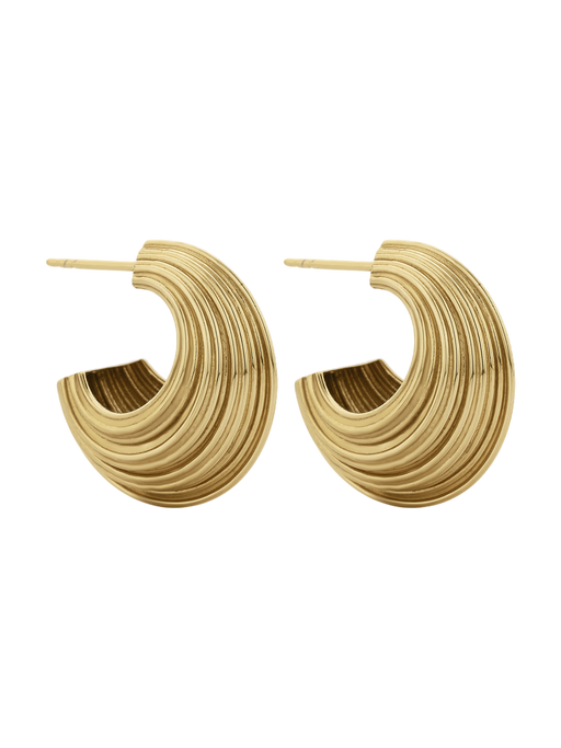 Rae hoop earrings gold photo