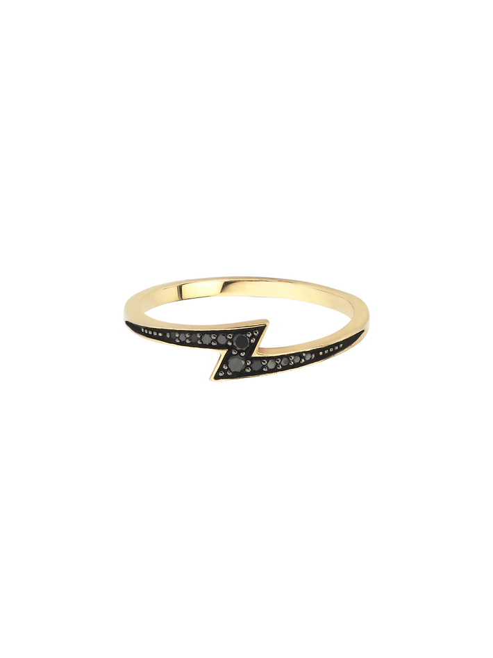 Zap black diamond ring