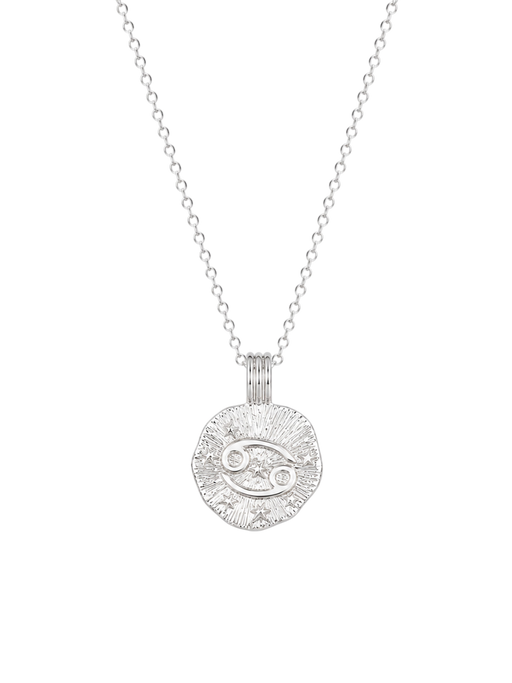 Sun in cancer necklace - sterling silver photo