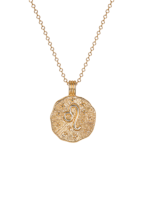 Sun in leo necklace - 22k gold vermeil photo
