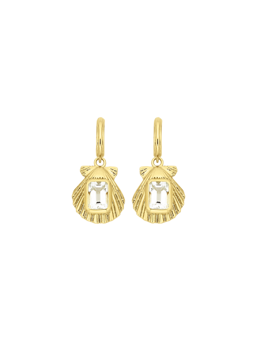 Cordelia earrings gold with white topaz photo