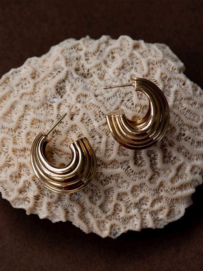 Solina hoop earrings gold