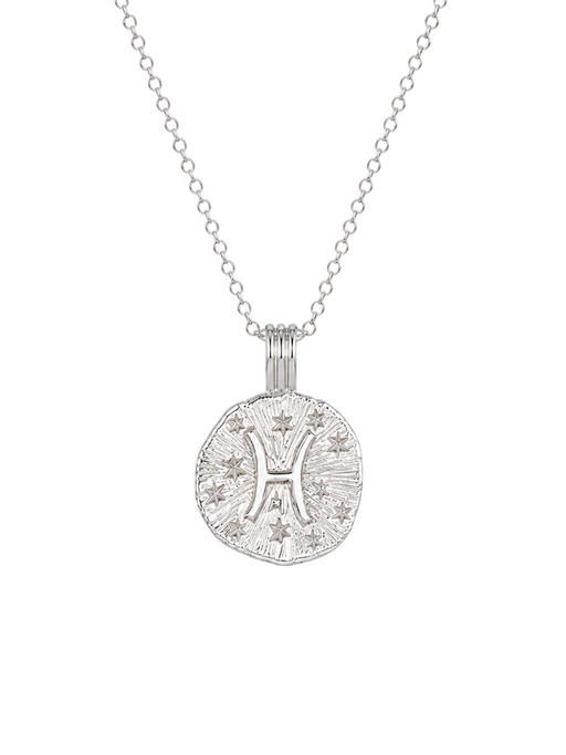 Sun in pisces necklace - sterling silver photo