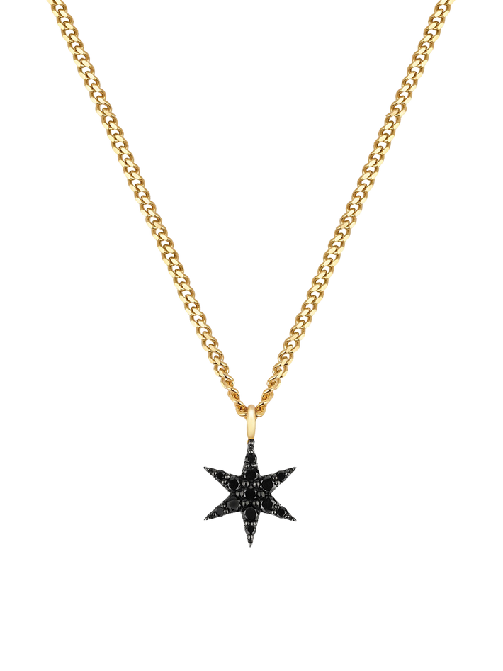 Mini anahata black diamond necklace