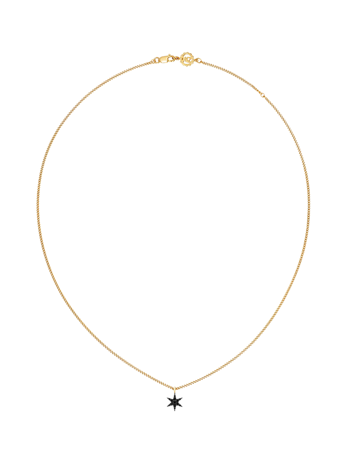 Mini anahata black diamond necklace