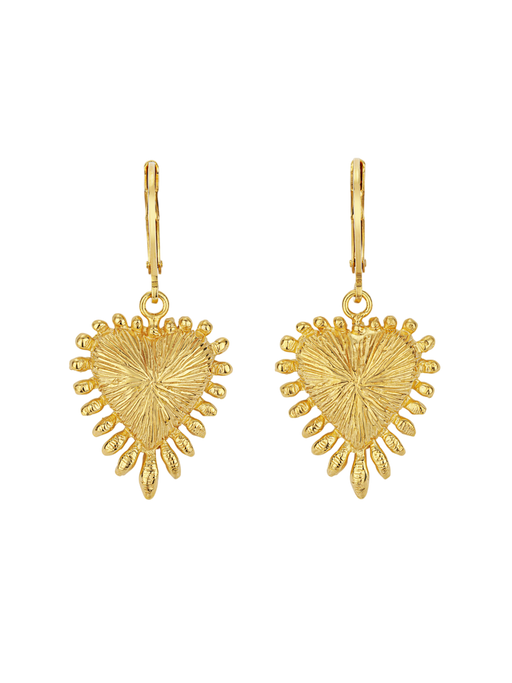 Heart rays earrings photo