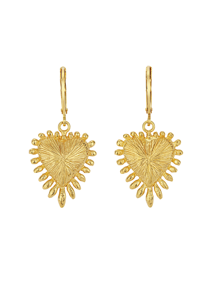 Heart rays earrings