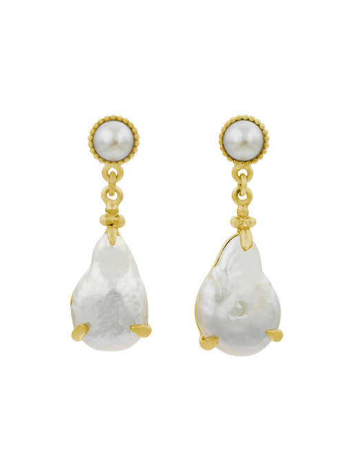 Keshi pearl earrings photo