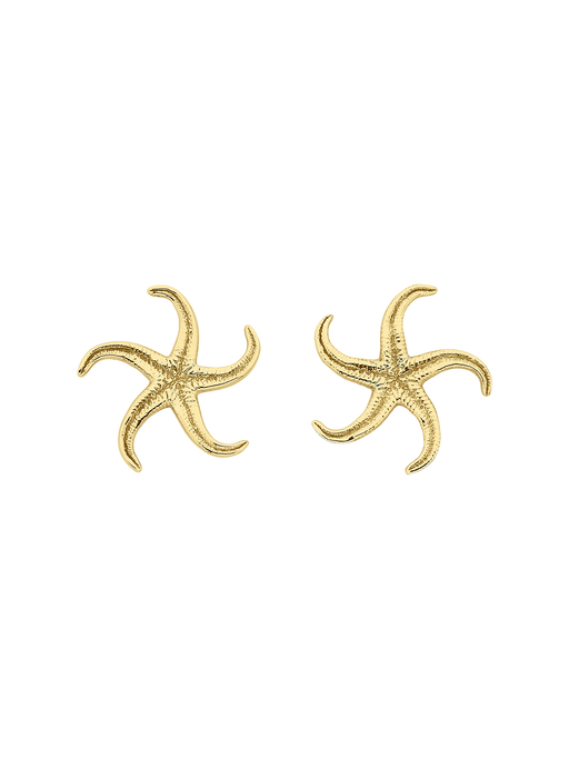Starfish earrings gold photo