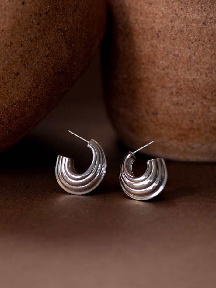 Solina hoop earrings silver