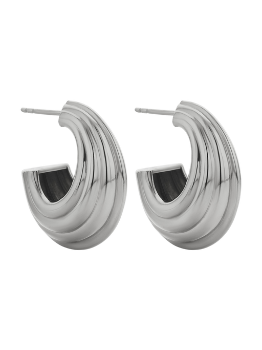 Solina hoop earrings silver photo