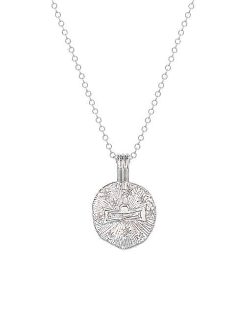 Sun in libra necklace - sterling silver photo