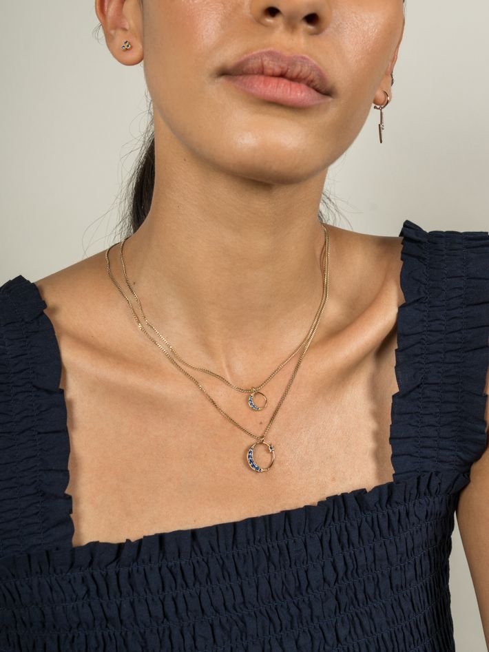 Celestia blue sapphire necklace