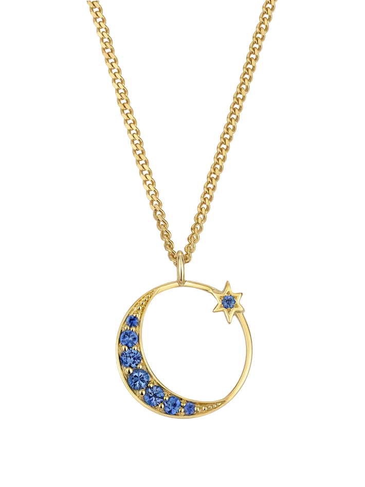 Celestia blue sapphire necklace