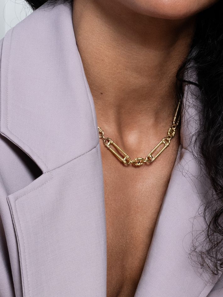 Prana chain necklace gold