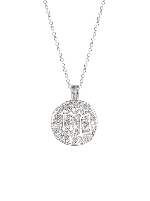 Sun in virgo necklace - sterling silver photo