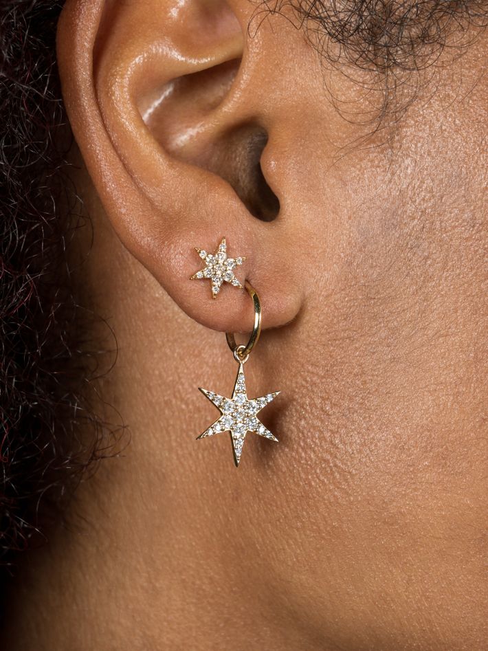 Mini anahata diamond stud