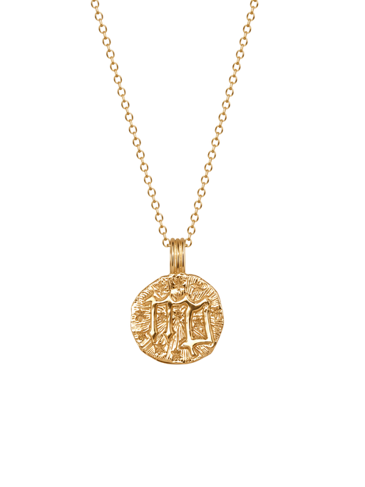 Sun in virgo necklace - 22k gold vermeil photo