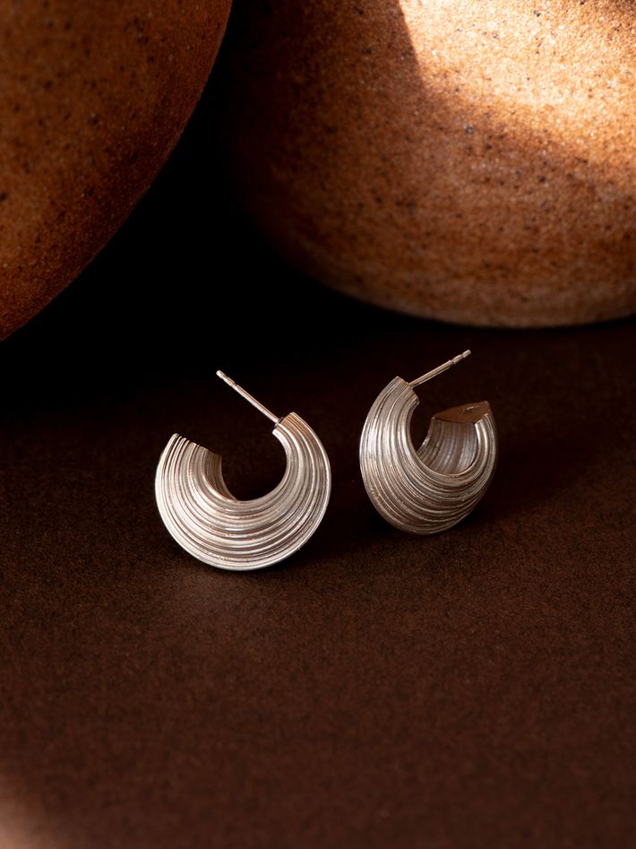 Rae hoop earrings silver