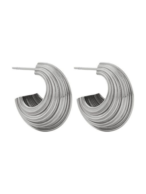 Rae hoop earrings silver photo