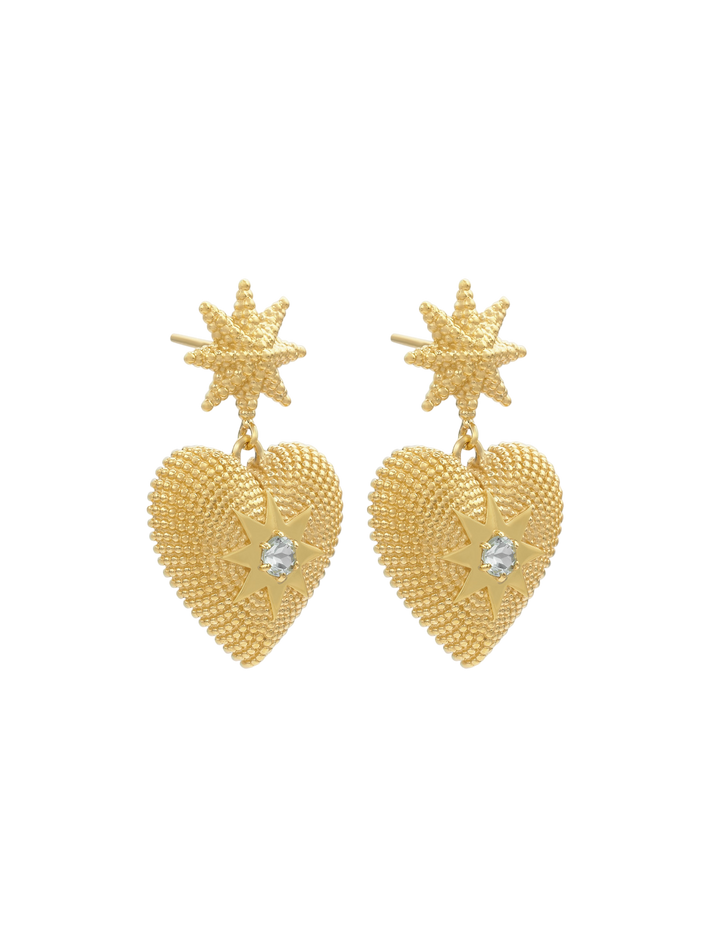 Brave heart aquamarine earrings