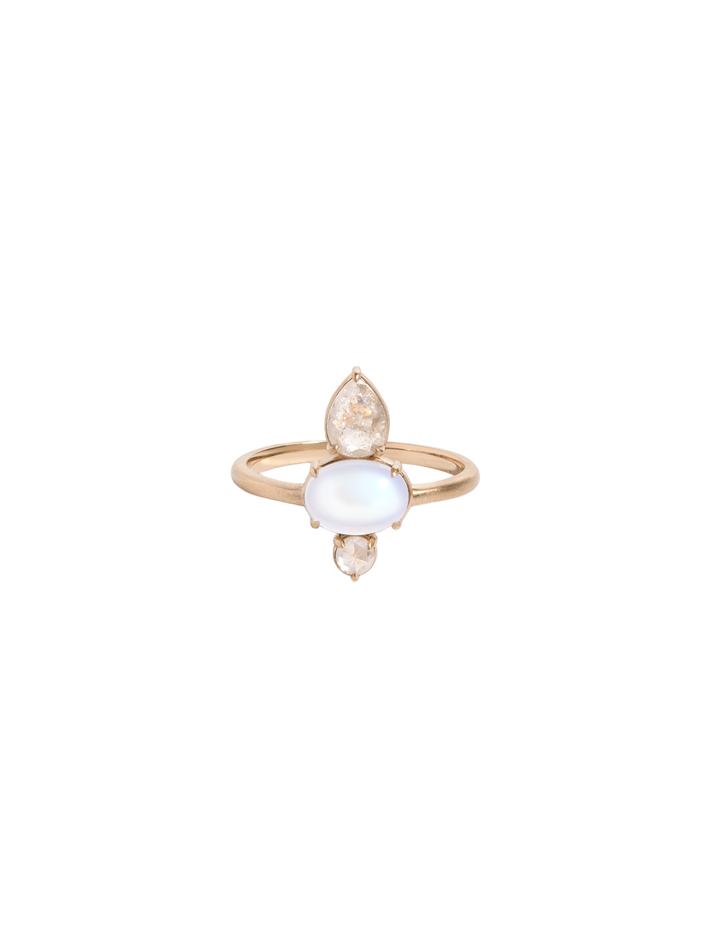 Moonstone temple ring