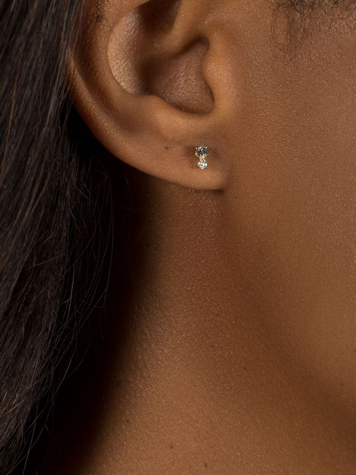 Duet diamond studs