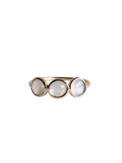 Triple Rainbow Moonstone Ring photo