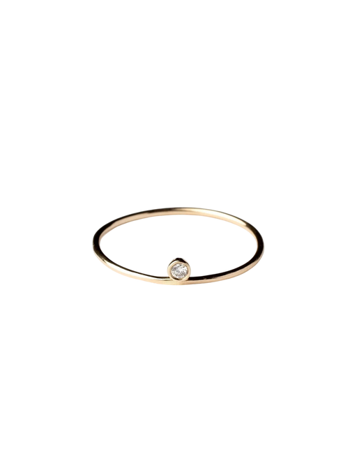 Sunset ring with white diamond photo