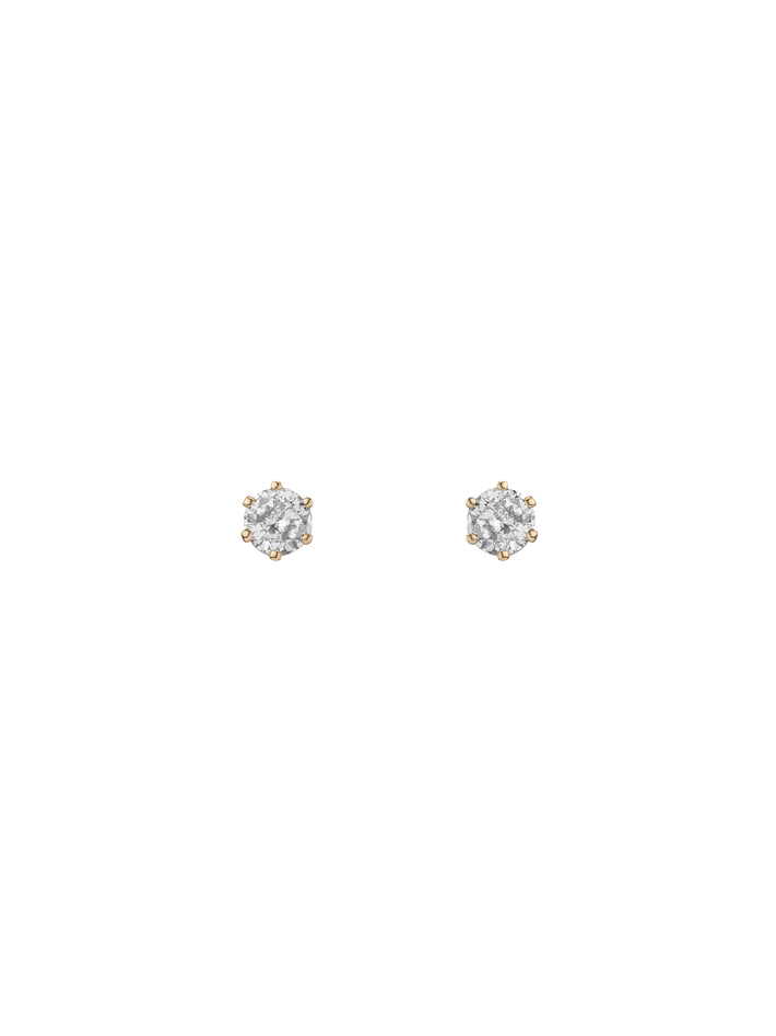 Grey diamond crown studs