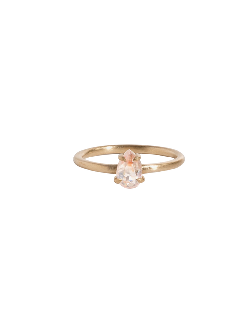 Peachy pear diamond ring photo