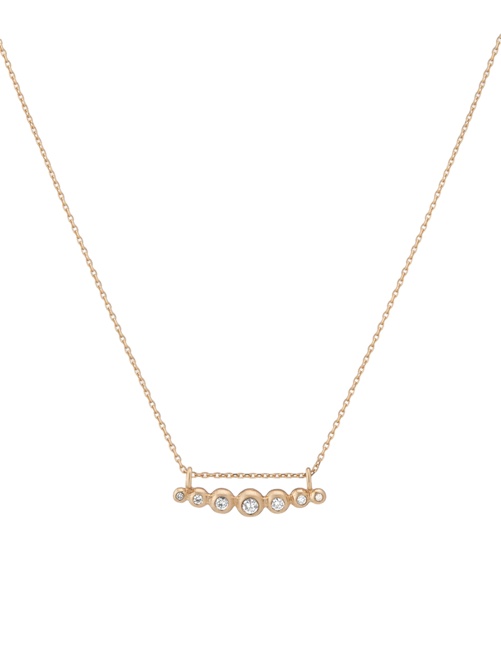 Curved granules + diamond necklace