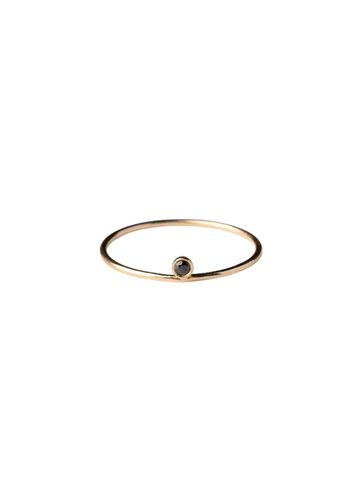 Sunset ring with black diamond photo