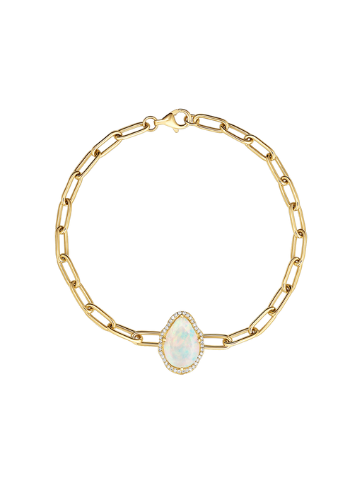 Glow bracelet ethiopian opal with diamonds photo