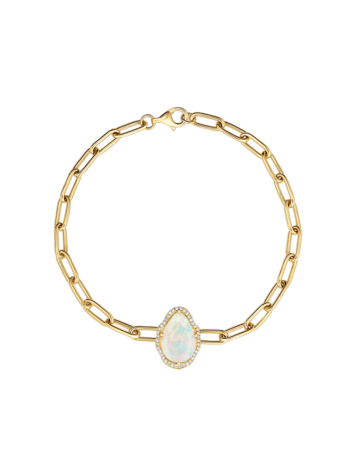 Glow bracelet ethiopian opal with diamonds
