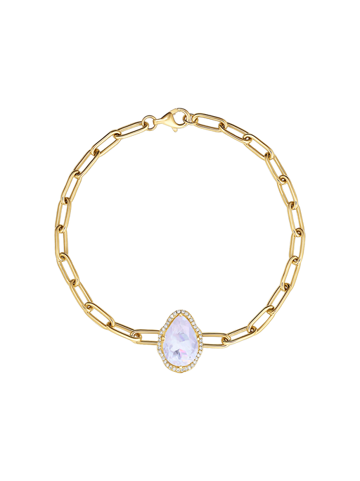 Glow bracelet lavender quartz with diamonds photo