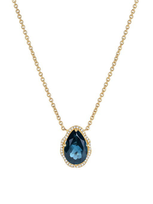 Glow necklace london blue topaz with diamonds photo