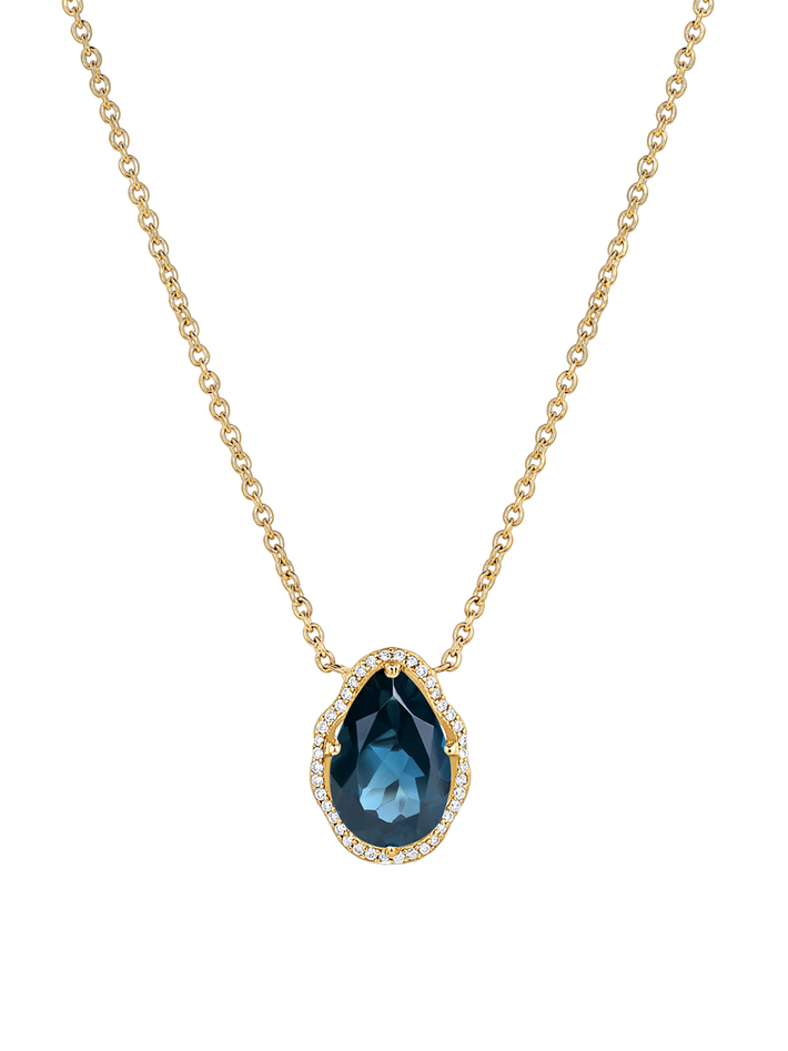 Glow necklace london blue topaz with diamonds